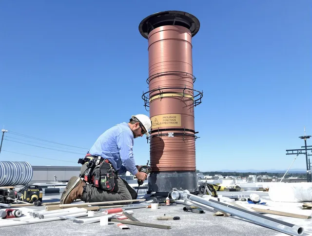 Installed chimney liner by Glendale Chimney Sweep in Glendale, CA