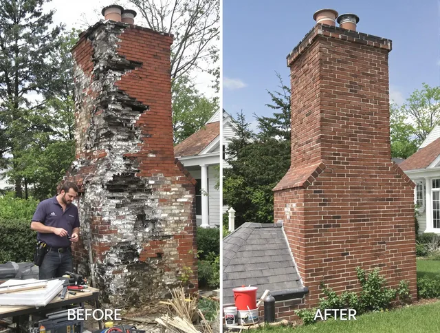 Glendale Chimney Sweep performing a full chimney restoration in Glendale, CA