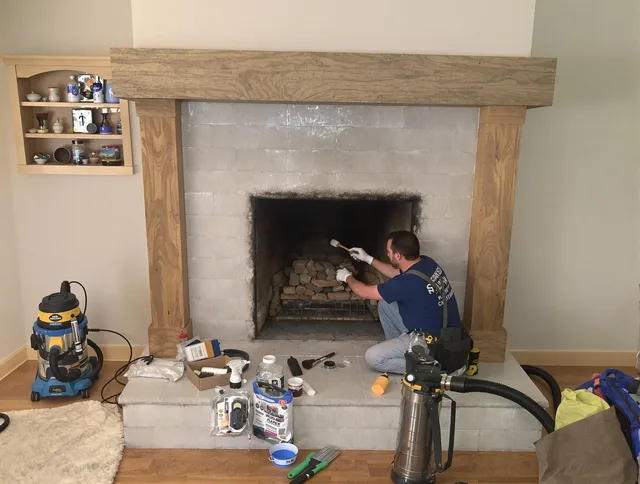 Detailed creosote removal process by Glendale Chimney Sweep in Glendale, CA