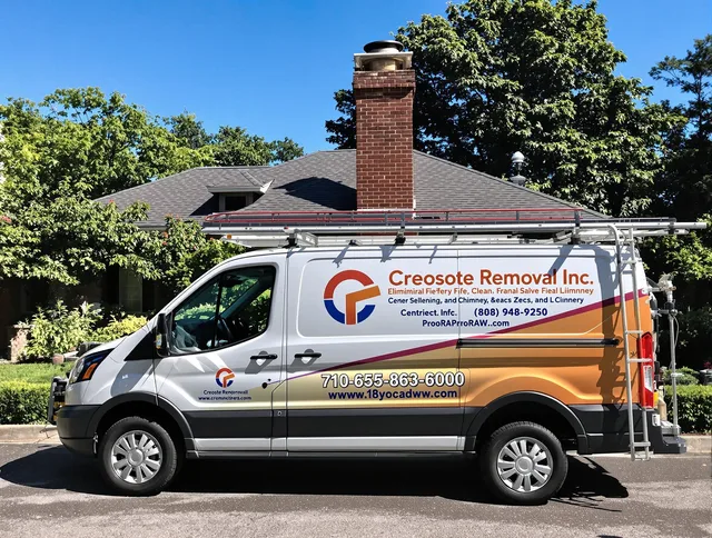 Glendale Chimney Sweep technician removing creosote safely in Glendale, CA
