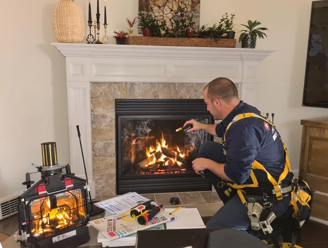 Safety-focused fireplace inspection by Glendale Chimney Sweep in Glendale, CA