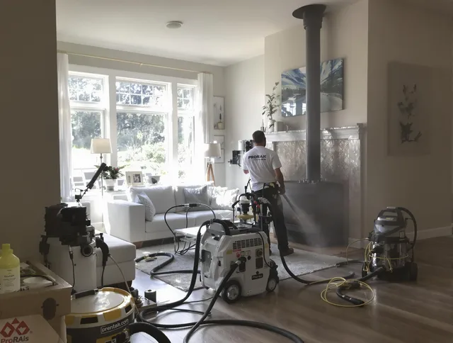 Soot removal service by Glendale Chimney Sweep for a fireplace in Glendale, CA